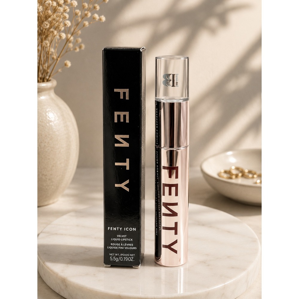 FENTY‎ BEAUTY Rihanna Icon Velvet Liquid Lipstick Pow'r Thirsty 08 Caramel Nude